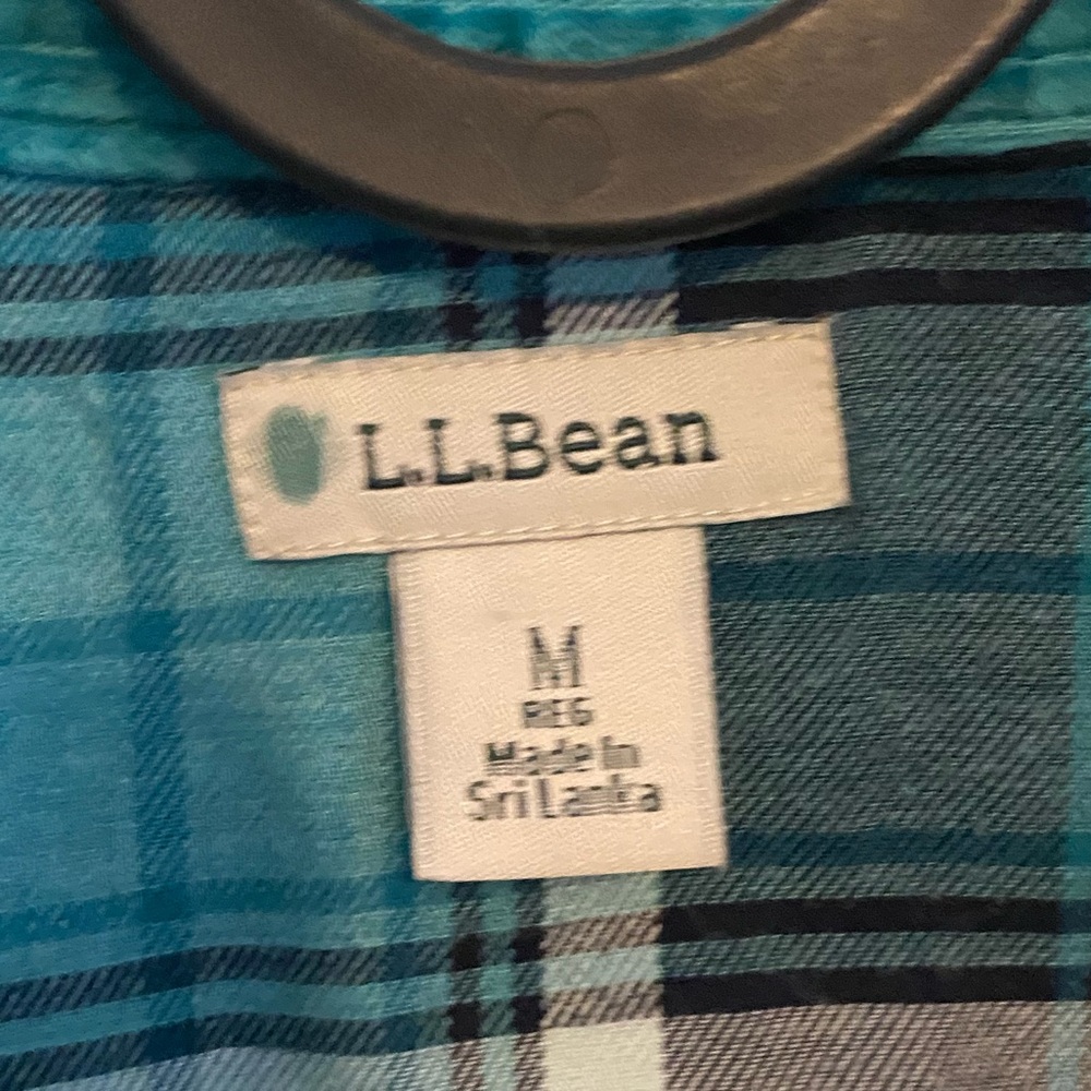 L.L. Bean Teal Plaid Lined Corduroy Shacket/Shirt - Picture 4 of 8